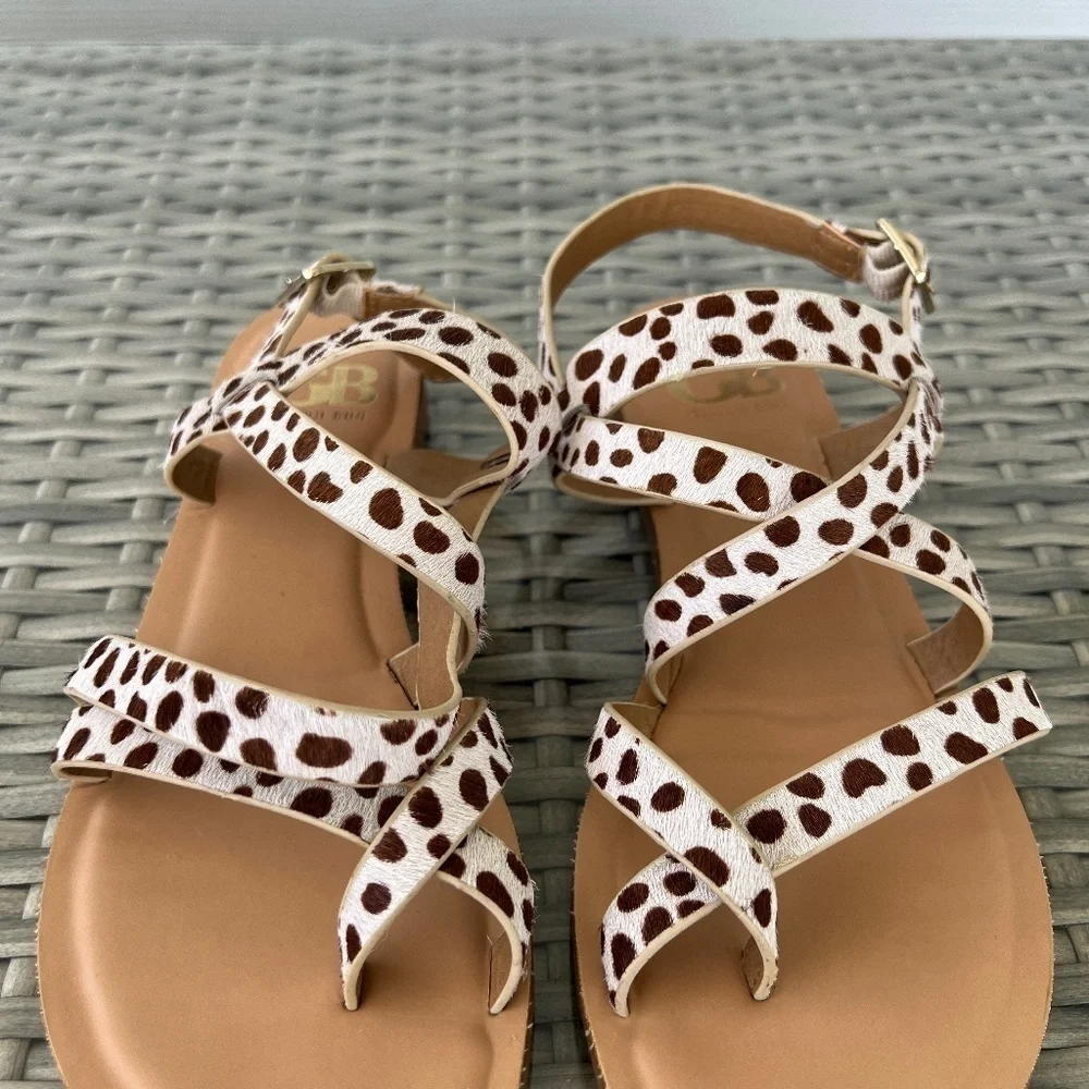 Gianni Bini Calf Hair Strappy Sandals Size 6